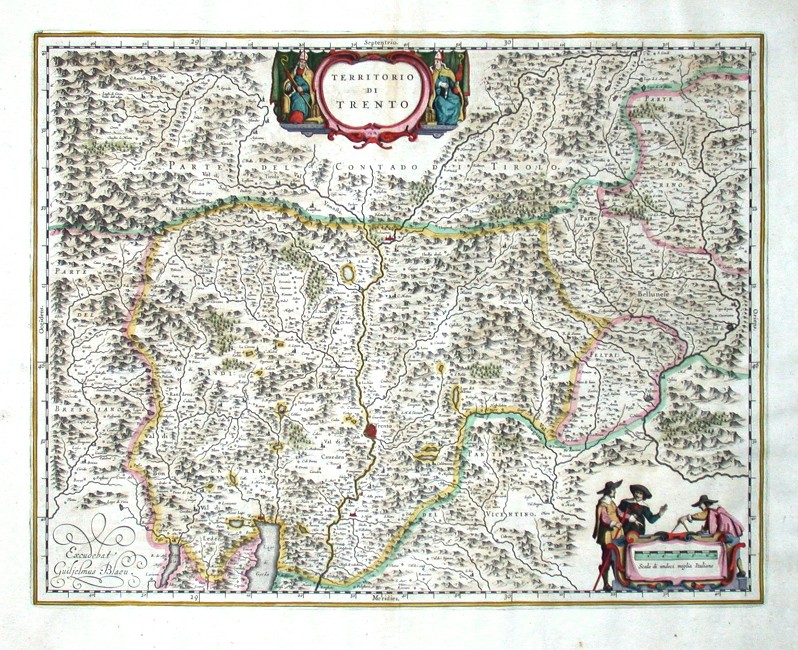 Territorio di Trento - Antique map
