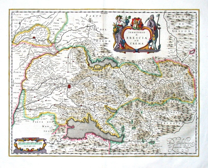 Territorio di Brescia et di Crema - Alte Landkarte