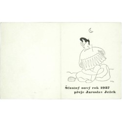 Šťastný nový rok 1937 přeje Jaroslav Ježek