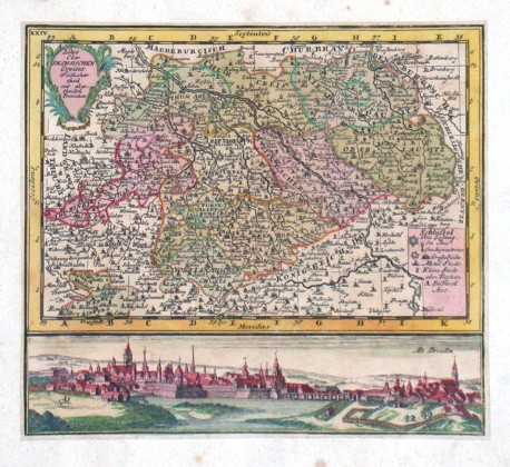 Des ober Schlesien Creises Südlicher theil mit abgetheilten Provintzen - Alt Dresden - Verkauf alter Karten
