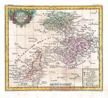 Hoch. Reichs Gräffliche Reusische- Lande Gerauer u. Graitzer - Staré mapy na prodej