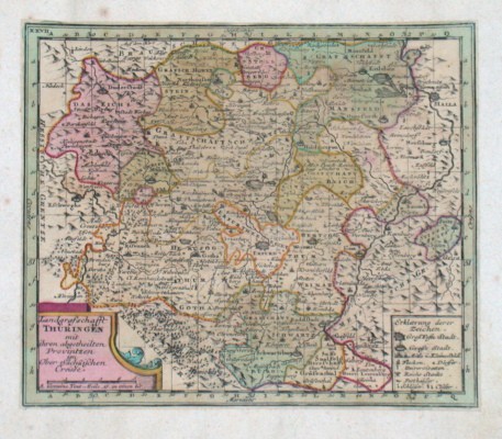 Landgrafschafft Thüringen - Staré mapy na prodej