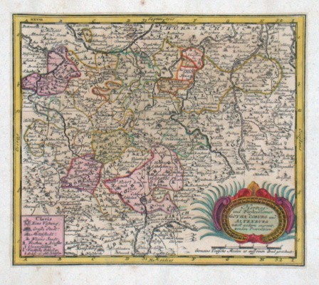 Herzog- und Fürstenthümer Gotha Coburg und Altenburg - Verkauf alter Karten