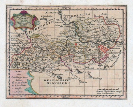 Fürstenthum Anhalt - Staré mapy na prodej