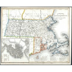 Neueste Karte von Massachusetts und Rhode Island