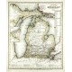 USA. Michigan - Neueste Karte von Michigan, steel engraving map, Joseph Meyer, 1853 - Old maps for sale