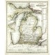 Neueste Karte von Michigan - Antique map