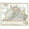USA - Neueste Karte von Virginia, Stahlstich Karte, Meyer, 1851