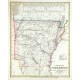 Neueste Karte von Arkansas - Antique map
