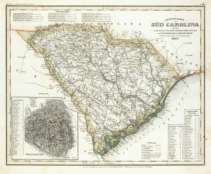 Neueste Karte von Süd Carolina - Stará mapa