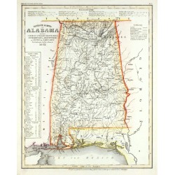 Neueste Karte von Alabama