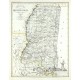 Neueste Karte von Mississippi - Antique map