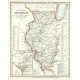 Neueste Karte von Illinois - Antique map