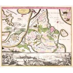 Prospect, Grundris und Gegent der Königl. Schwed. Vestung Stralsund wie solche den 15 July 1715 von den Nordischen Hohen