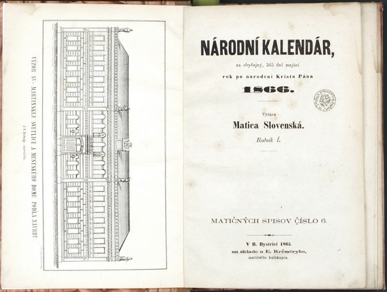 Národní kalendár na ... rok ... 1866