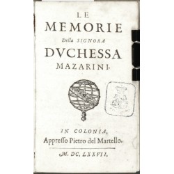 Le Memoire De Signora Duchessa Mazarin
