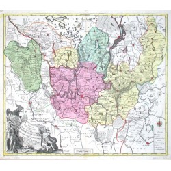 Brandenburg, Berlin - Mappa Geographica exhibens Electoratum Brandenburgensem, Kupferstich Karte, Lotter, 1758
