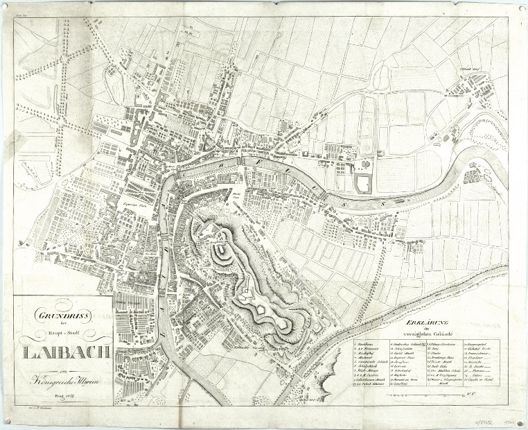 Grundriss der Haupt-Stadt Laibach im Königreiche Illyrien