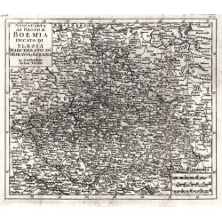 Nuova Carta del Regno di Boemia ... Silesie ... Moravia ... Lusazia
