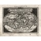 World and continents - Typus Orbis Terrarum + Europa + Asia + Africa + Novus Orbis - Antique map