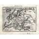 World and continents - Typus Orbis Terrarum + Europa + Asia + Africa + Novus Orbis - Antique map