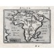 Welt und Kontinente - Typus Orbis Terrarum + Europa + Asia + Africa + Novus Orbis - Alte Landkarte