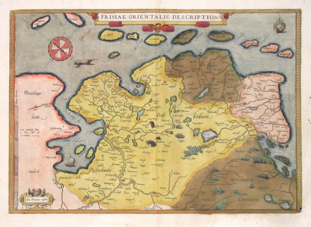 Frisiae Orientalis descriptio - Antique map