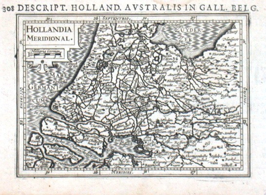 Hollandia Meridional. - Alte Landkarte