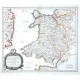 Principauté de Galles - Alte Landkarte