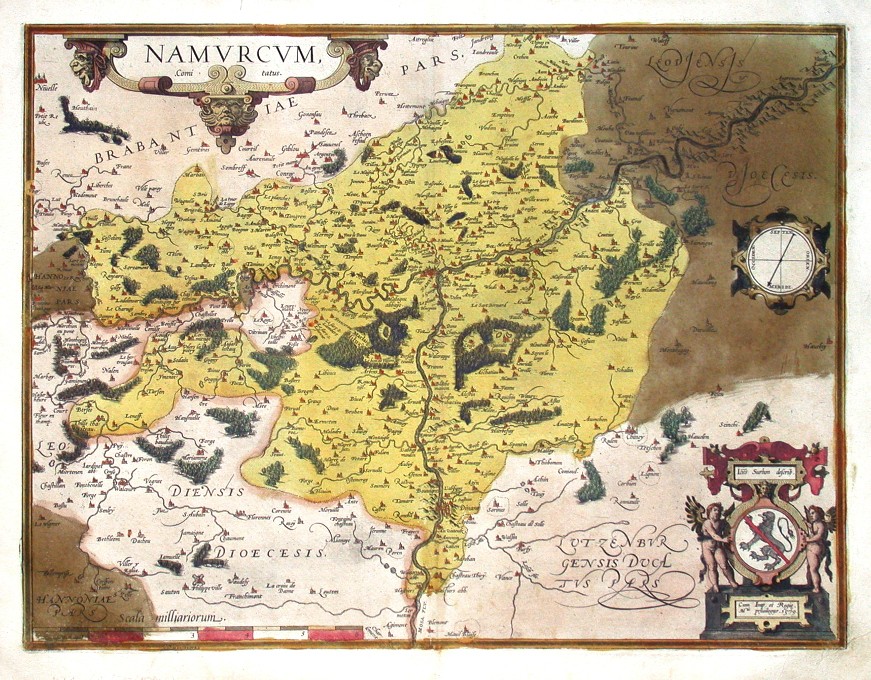 Namurcum Comitatus - Alte Landkarte