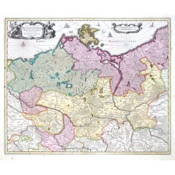 Electoratus Brandenburgi, Mekelenburgi, et maxima partis Pomeraniae novissima tabula