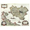 Ischia - Ischia Isola, olim Aenaria, mapa, mědirytina, Blaeu, 1640