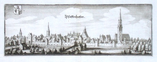 Pfaffenhofen - Antique map