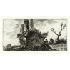 Piranesi - Alba Longa. Die Grabstätte der drei Brüder Curati - Sepolcro delli trè fratelli Curiati - Radierung 1748