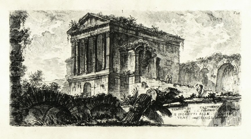 Tempio di Clitumno tra Fuligno e Spoletti