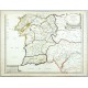 Parte Meridional do Reyno de Portugal - Antique map
