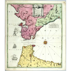 Carte nouvelle de L'Isle de Cadix & du Detroit de Gibraltar