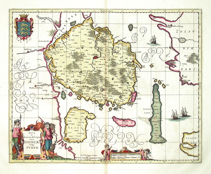 Nova et accurata descriptio totius Fioniae vulgo Funen - Alte Landkarte
