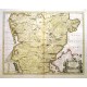 Jutia Australis, in qua Dioeceses Ripensis et Arhusiensis - Antique map