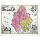 Cumbria & Westmoria. Vulgo Cumberland & Westmorland - Antique map