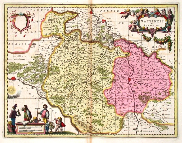 Gastinois et Senonois - Antique map