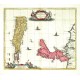 Tabula Leogi et Haraiae ac Skiae vel Skianae Insularum - Antique map