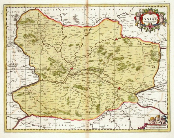 Aniou - Antique map