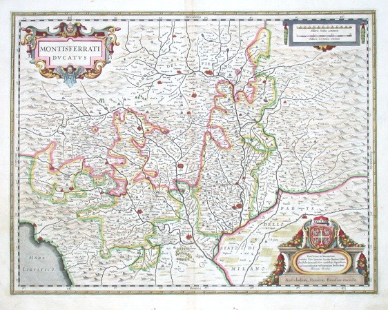 Montisferrati Ducatus - Antique map