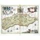 Suthsexia vernacule Sussex - Antique map