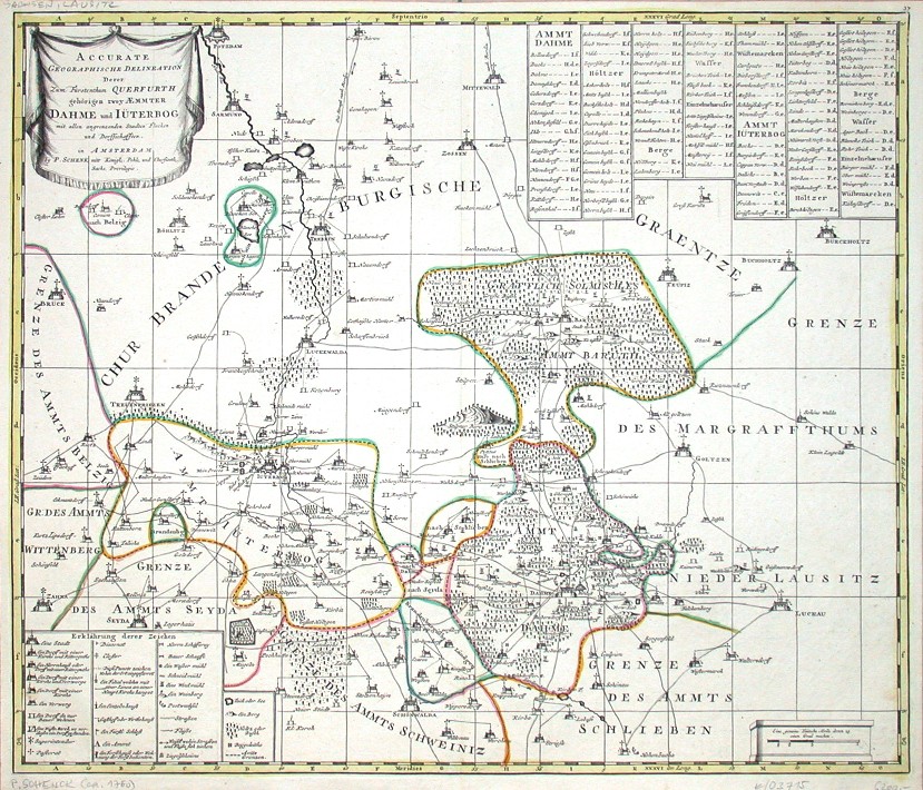 Accurate Geographische Delineation Der Aemmter Dahme und Iüterbog - Stará mapa
