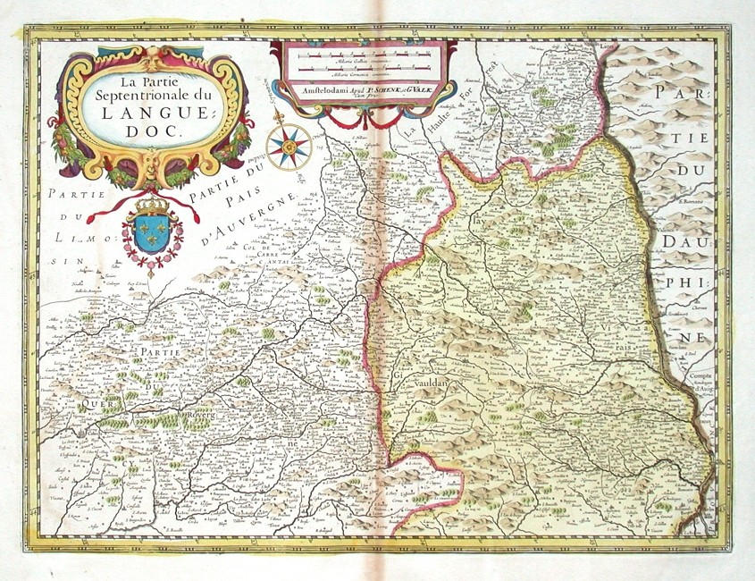 La Partie Septentrional du Languedoc - Stará mapa