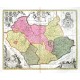 Leicestrensis Comitatus cum Rutlandiae. Vulgo Leicester & Rutland Shire - Antique map