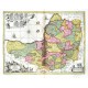 Somersettensis Comitatus. Somerset Shire - Antique map