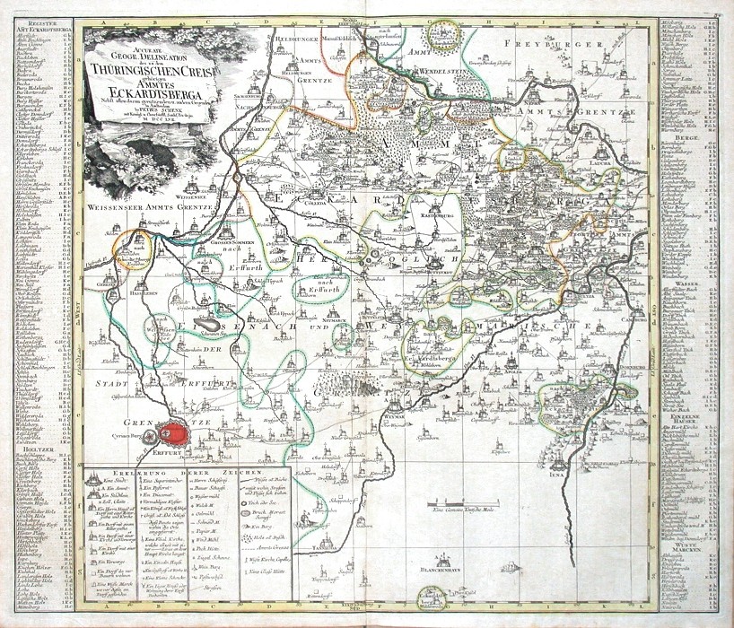 Accurate Geogr. Delineation des  Ammtes Eckardtsberga - Stará mapa